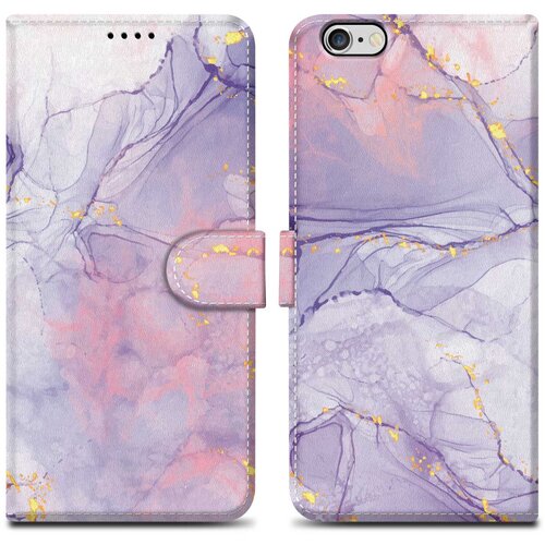 Cadorabo Ohišje, združljiv z Apple - Design Pink Purple Marmor št. 5 - Zaščitni pokrov z magnetnim zapiranjem, funkcijo stojala in režo za kartico, (20553540) Cene