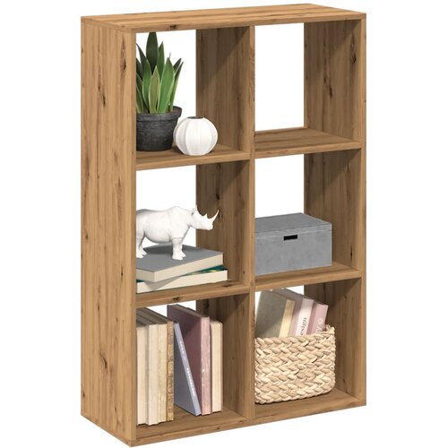 vidaXL Pregrada s knjižno omaro artisan hrast 69,5x29x103,5cm inž. les Cene