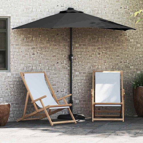  Vrtni suncobran Crna 294 x 150 x 223 cm Poliester i čelik Cene