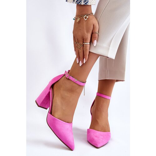 PS1 Suede Heel Pumps Pink Lexie Cene