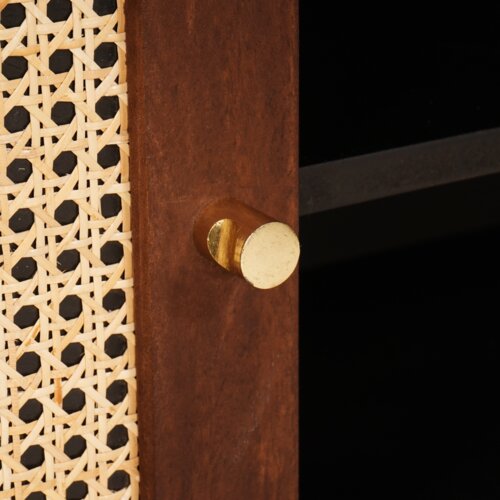 vidaXL Omare in policami za shranjevanje medijev s polico s shranjevanjem z vrati Rjava Cene