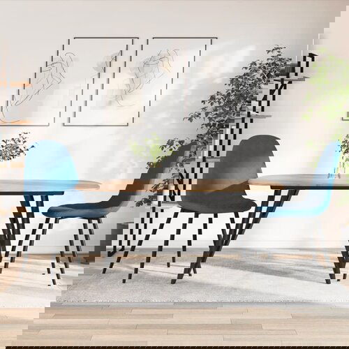 vidaXL Blagovaonske stolice 2 kom plave baršunaste Cijene