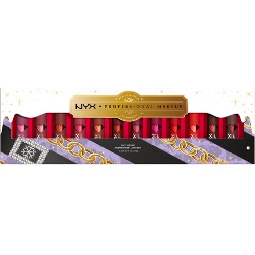 NYX Professional Makeup Limited Edition Xmass 2022 Mrs Claus Oh Deer Matte Lip Vault set ruževa za usne (s mat efektom) Slike