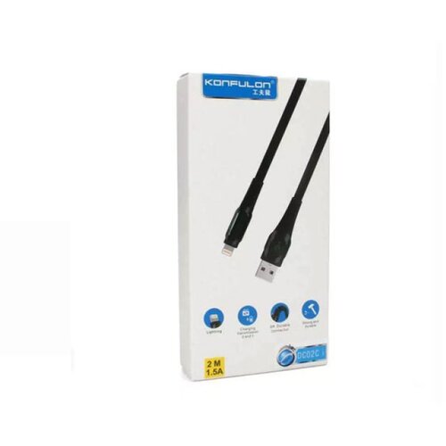 Konfulon usb kabal DC02C iphone lightning 2m crni Slike