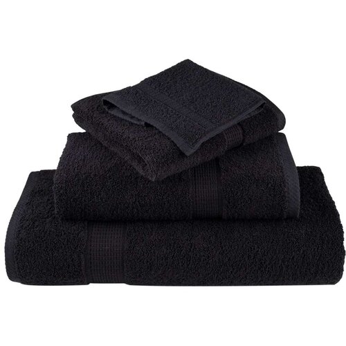 VidaXL Ručnici 2 kom crni 100 x 200 cm 600 gsm od 100 % pamuka Slike