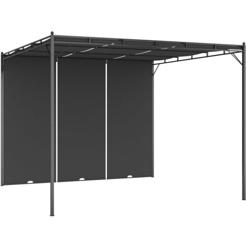 vidaXL Vrtni paviljon s stransko zaveso 3x3x2,25 m antraciten Cene