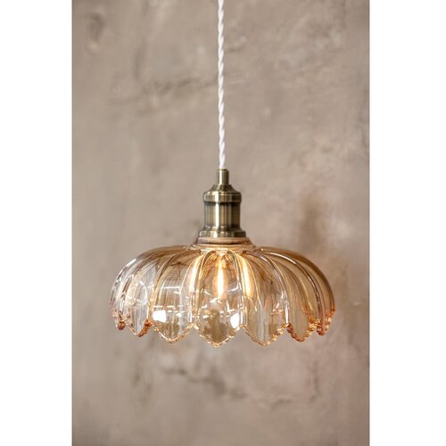 Marksl&amp;ouml;jd 108858 - Luster na sajli KURAGE 1xE27/40W/230V mesing/dimljeno bež Slike