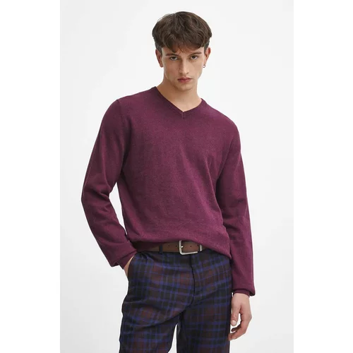 Medicine Bombažen pulover moški, vijolična barva