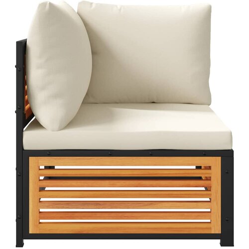  Kutna vrtna sofa s jastucima od masivnog drva bagrema Smeđa Slike