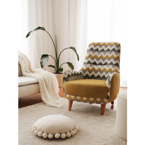 Atelier Del Sofa zikzak - yellow multicolor wing chair Slike