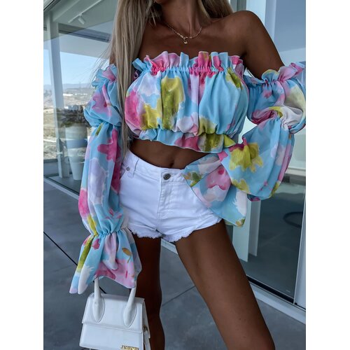 Beloved Viola crop top multicolor moder Slike