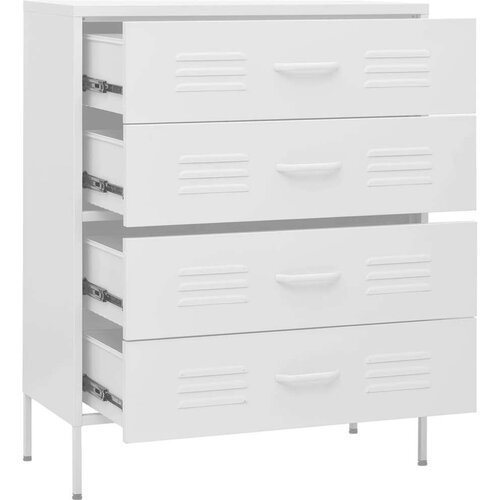 VidaXL Ladičar bijeli 80 x 35 x 101,5 cm čelični Slike