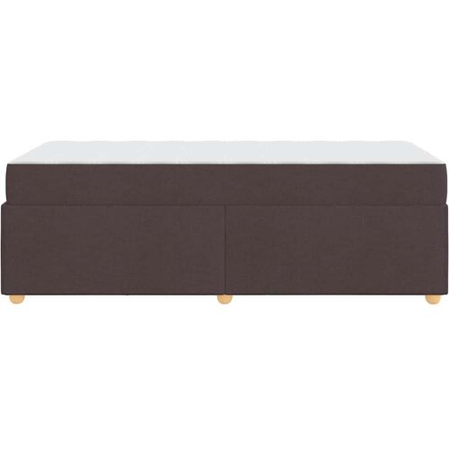  Okvir kreveta s madracem Tamno smeđa 90 x 200 cm tkanina Slike