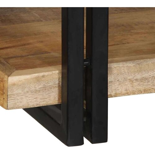 vidaXL Stenska polica 90x33x45 cm Masivni surovi les Mango Cene