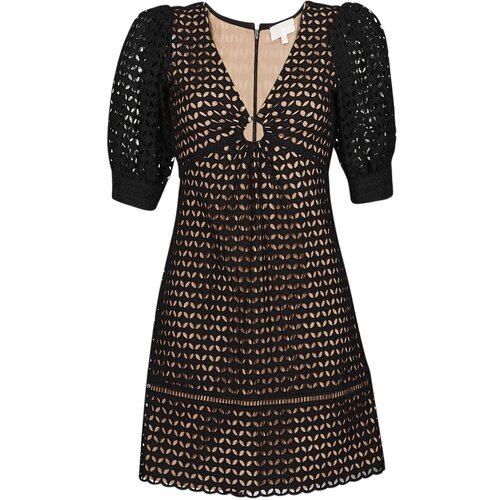 Michael Kors GEO EYELET MINI DRESS Crna Slike