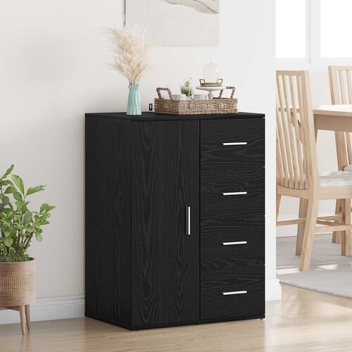  Kreveta s ladicama Crni hrast 59 x 39 x 80 cm Konstruirano drvo Cene