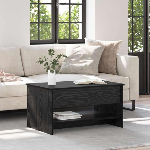 VidaXL Stolić za kavu Crni hrast 80 x 50.5 x 41.5 cm Konstruirano drvo Slike