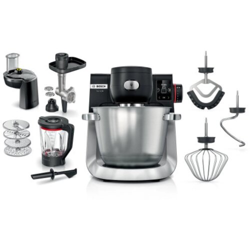 Bosch kuhinjski aparat MUM 6CRNA-INOXA 1600W,5,5L, VAGA 7 Brzina, NOVI DIZAJN Cijene