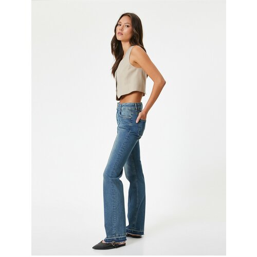 Koton Ribbed Flare Jeans Slim Fit With Pocket - Victoria Slim Flare Jeans Slike