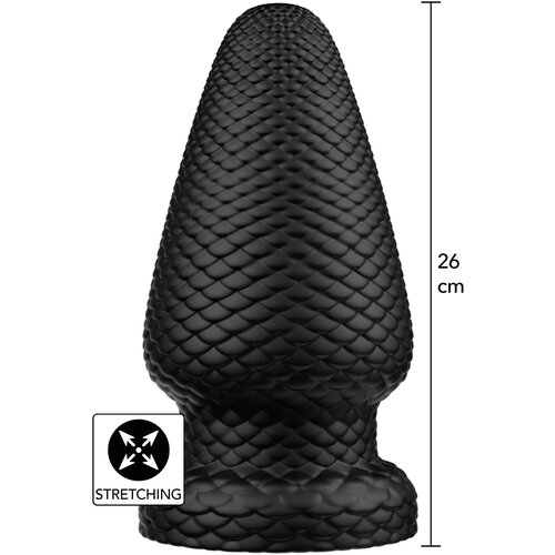 Hidden Desire Extreme Giant Dragon Butt Plug PVC Black XXXL Slike