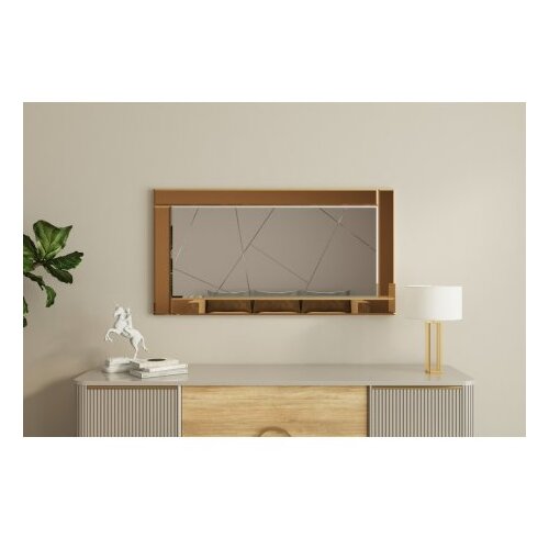 Hanah home Mirror Bronzano-bijelo Slike