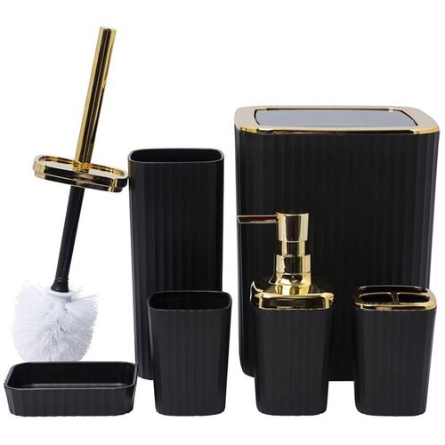 LIAO Set za kupatilo H130505 6 delova sa zlatnim detaljima Slike
