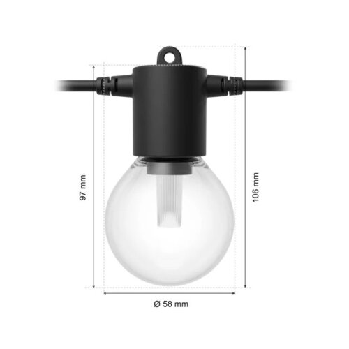 Philips LED RGBW produžni prigu&amp;scaron;iva za vanjski niz Hue FESTAVIA 20xLED 14m IP65 Slike