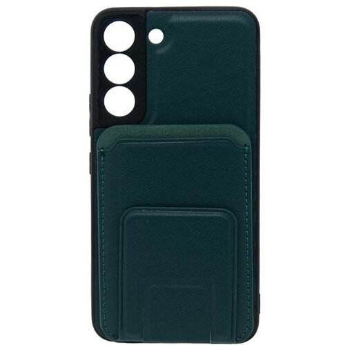  Maska za telefon LEATHER MAGSAFE WALLET za Samsung S22, Zelena Cene