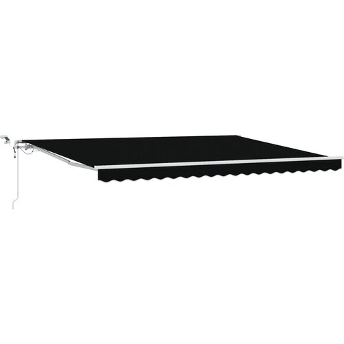 vidaXL Samodejna Retraktibilna Tenda z LED Črna 450x350 cm, (22150080) Cene