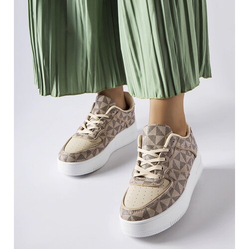 Gemre Beige sneakers decorated with Sands monogram Cene