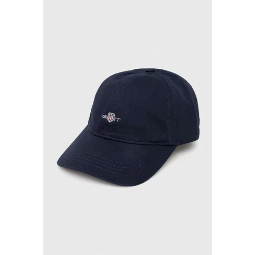 Gant Bombažna bejzbolska kapa mornarsko modra barva