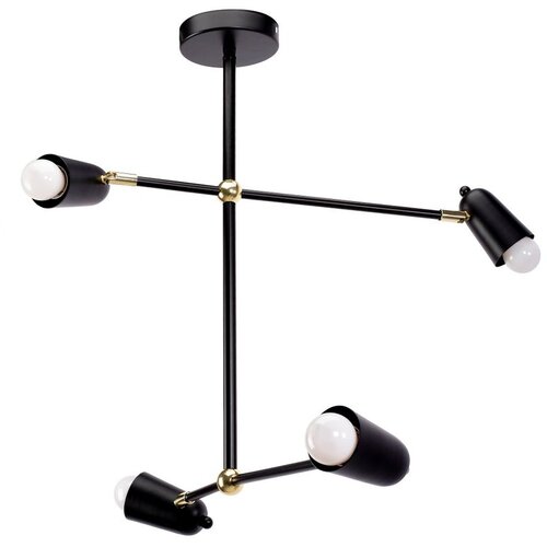 Toolight Stropni luster APP1708-4CP BLACK + GOLD Slike