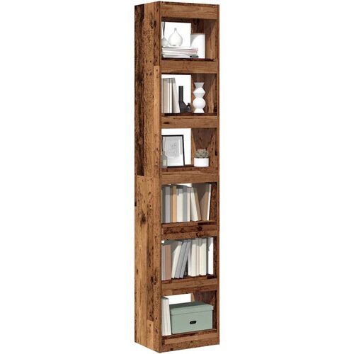 vidaXL Book Cabinet/Room Divider Old Wood 40x30x198 cm Cene