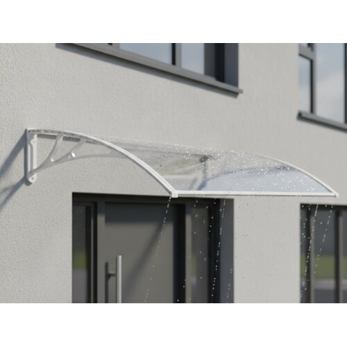 Alberg Nadstrenica 150x80 cm leksan 5 mm providna sa belim nosačem ( AGC&amp;ndash;150080&amp;ndash;TRWH ) Slike