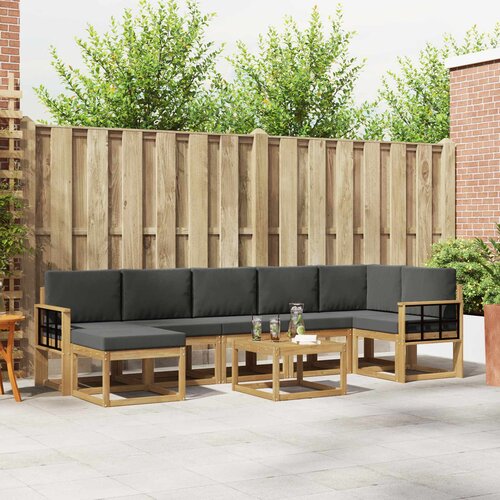  Set vanjskih sofa 8 kom. Bijela i antracit Poliester Cijene