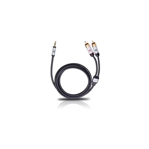 Oehlbach 60006 avdio kabel 5 m 3.5mm 2 x RCA Črna Slike