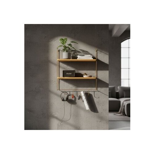 Hanah home Zidna polica, 58x42x15cm, Crna Slike