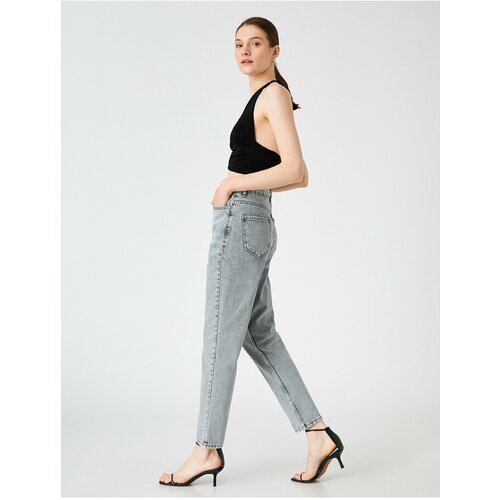 Koton Comfortable Cut High Waist Lightweight Skinny Leg Jeans- Mom Jeans Slike