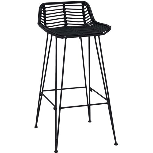  Barski stol 2 pcs Crna 44 x 46 x 91 cm Ratan i Čelik Slike