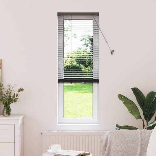 vidaXL Okenska roleta z zavesami Drugo Črna 80 x 130 cm Aluminij Cene