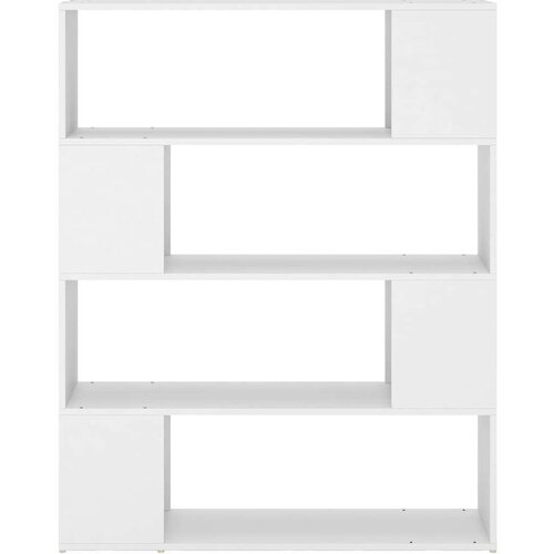 VidaXL Knjižna omara za razdelitev prostora bela 100x24x124 cm Slike