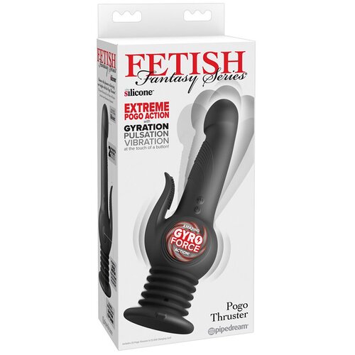  Vibrator sa intenzivnim pomeranjem Pogo Thruster, 23.5cm, Crni Slike
