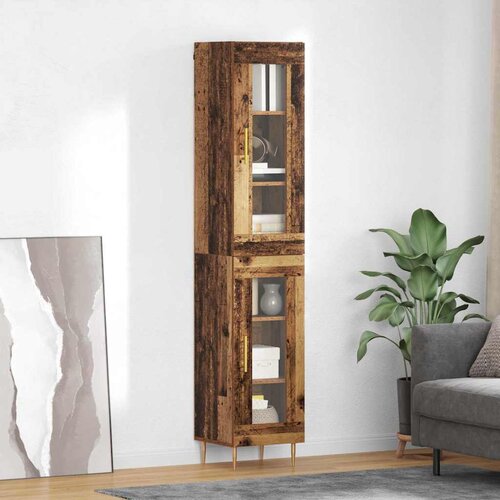  Highboard 2 pcs Staro drvo Stakl Cijene