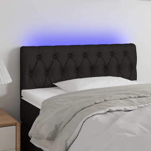 vidaXL LED uzglavlje crno 90 x 7 x 78/88 cm od tkanine Cijene