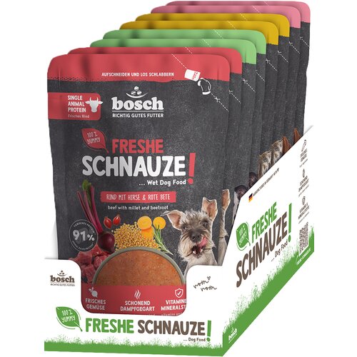  Freshe Schnauze mokra hrana 8 x 250 g - Mije&scaron;ano pakiranje (4 vrste) Cijene