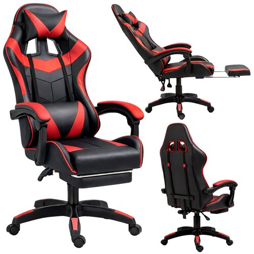  Gaming stolica sa osloncem za noge LE TOY - crvena Cijene