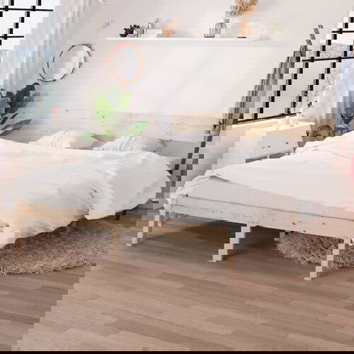 The Living Store Posteljni okvir iz trdne borovine 120x200 cm - Posteljni Okvir, (21525812) Slike