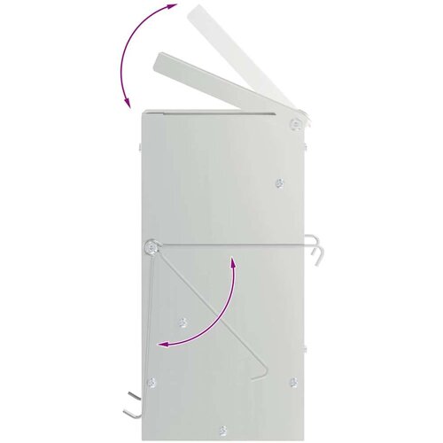 VidaXL Hranilica za zečeve Srebrno 20 x 12,5 x 25 cm Cinkani čelik Slike