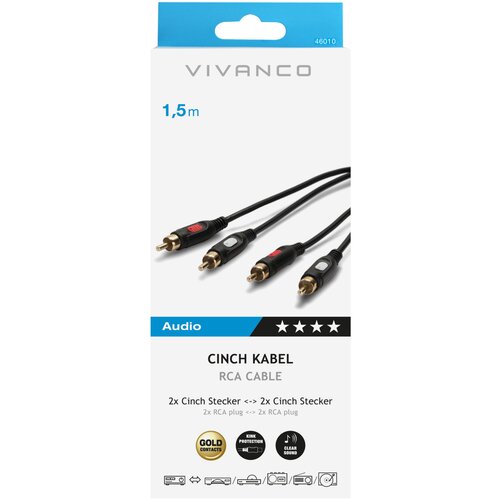 Vivanco Cinch-veza stereo, 1,5m 46012 Cene