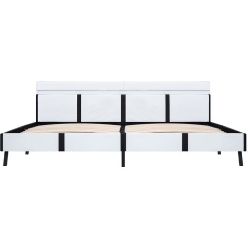  Okvir za krevet od umjetne kože LED bijeli 180 x 200 cm Slike